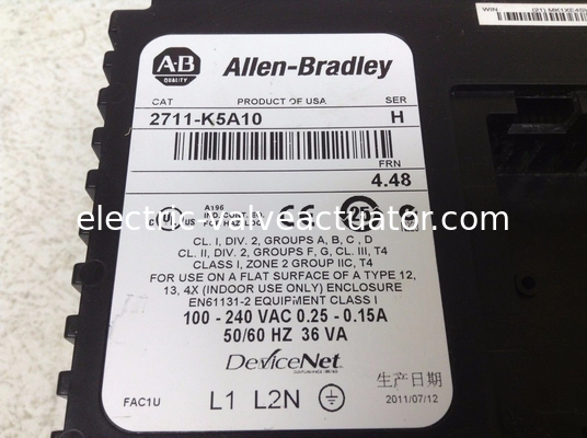 Καλή τιμή. Μαύρο τερματικό οθόνης αφής HMI Allen Bradley Panelview 550 2711-K5A10 Ser H σε απευθείας σύνδεση