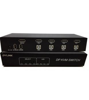 Καλή τιμή. Θηλυκός 3840x2160 USB KVM λιμένας διακοπτών SW1401DP 4 Β σε απευθείας σύνδεση